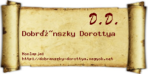 Dobránszky Dorottya névjegykártya