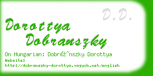 dorottya dobranszky business card